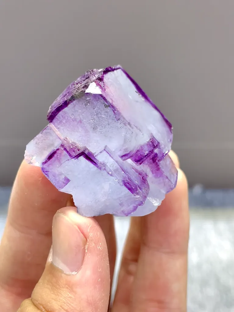 Natural Purple Cubic Fluorite comes from Yaogangxian,Hunan 40*35*25MM - image 4