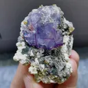 Natural Purple Cubic Fluorite comes from Yaogangxian,Hunan 50*25*55MM - image 1