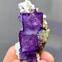 Natural Purple Cubic Fluorite comes from Yaogangxian,Hunan 55*20*20MM - image 1
