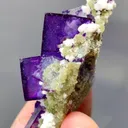 Natural Purple Cubic Fluorite comes from Yaogangxian,Hunan 55*20*20MM - image 4