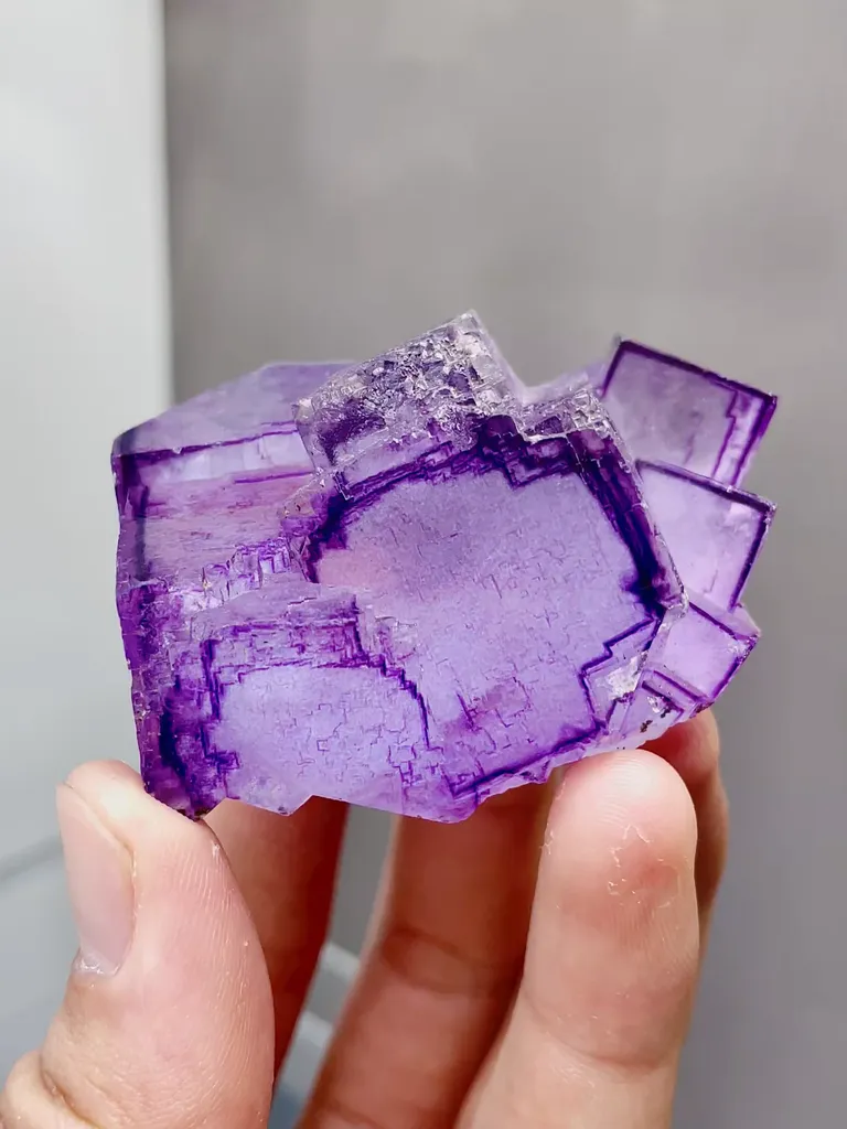 Natural Purple Cubic Fluorite comes from Yaogangxian,Hunan 60*40*30MM - image 5