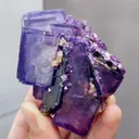 Natural Purple Cubic Fluorite comes from Yaogangxian,Hunan 60*60*45MM - image 1