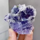 Natural Purple Cubic Fluorite comes from Yaogangxian,Hunan 65*45*55MM - image 1