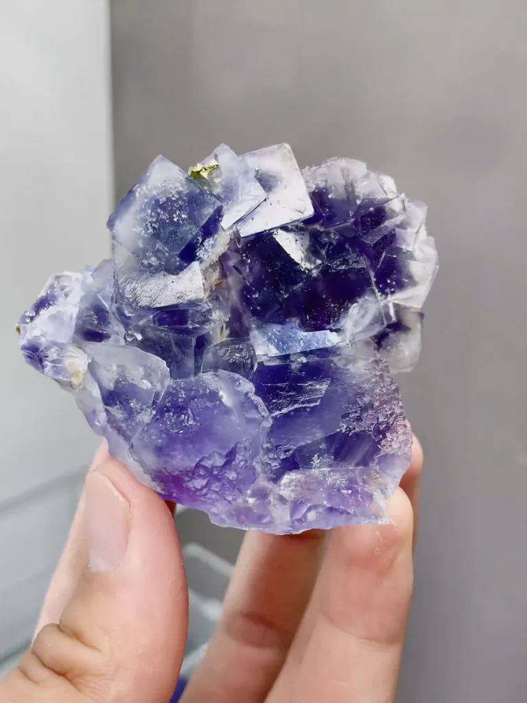Natural Purple Cubic Fluorite comes from Yaogangxian,Hunan 65*45*55MM - image 3