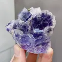 Natural Purple Cubic Fluorite comes from Yaogangxian,Hunan 65*45*55MM - image 5