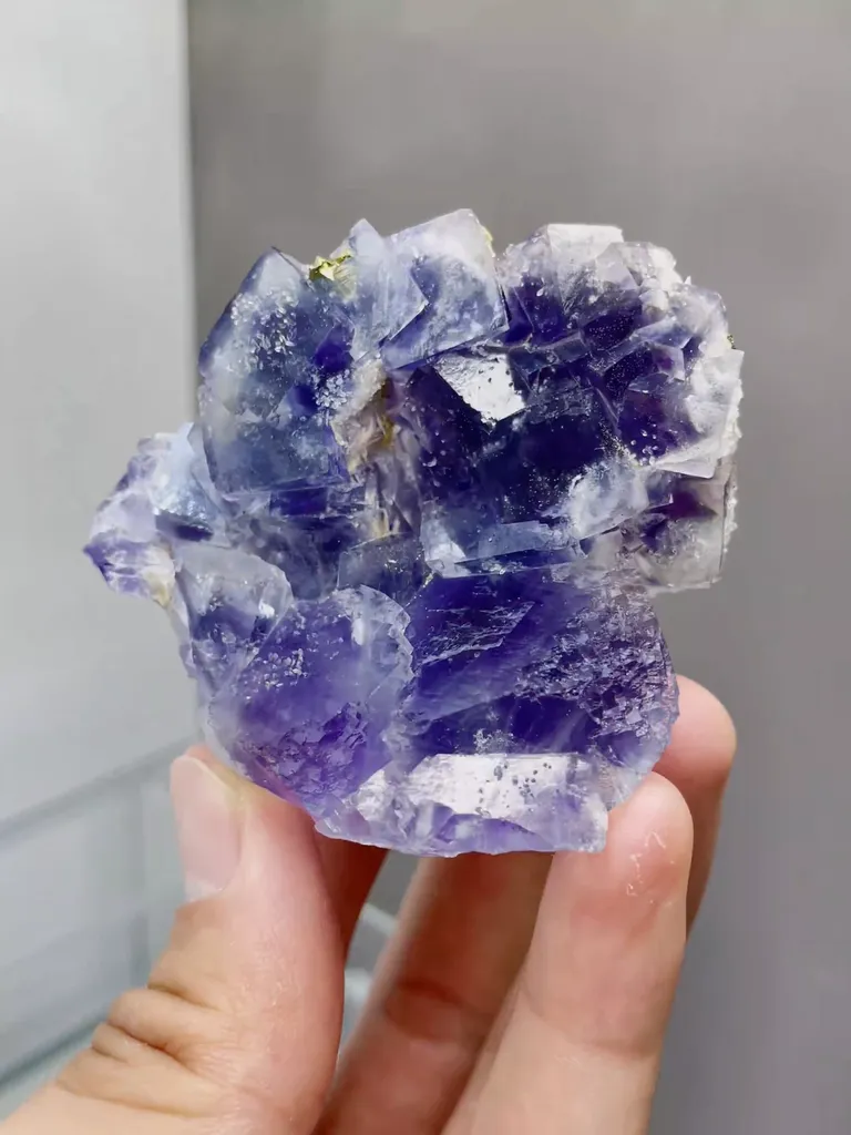 Natural Purple Cubic Fluorite comes from Yaogangxian,Hunan 65*45*55MM - image 4