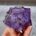 Natural Purple Cubic Fluorite comes from Yaogangxian,Hunan 65*55*40MM - image 1