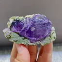 Natural Purple Cubic Fluorite comes from Yaogangxian,Hunan 75*45*30MM - image 1