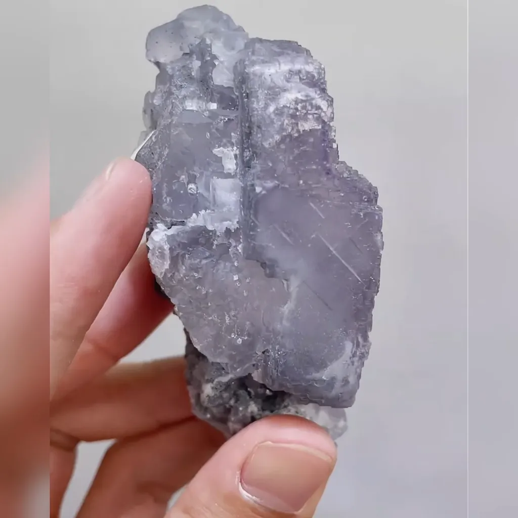Natural Purple Cubic Fluorite comes from Yaogangxian,Hunan 85*35*35MM - image 4