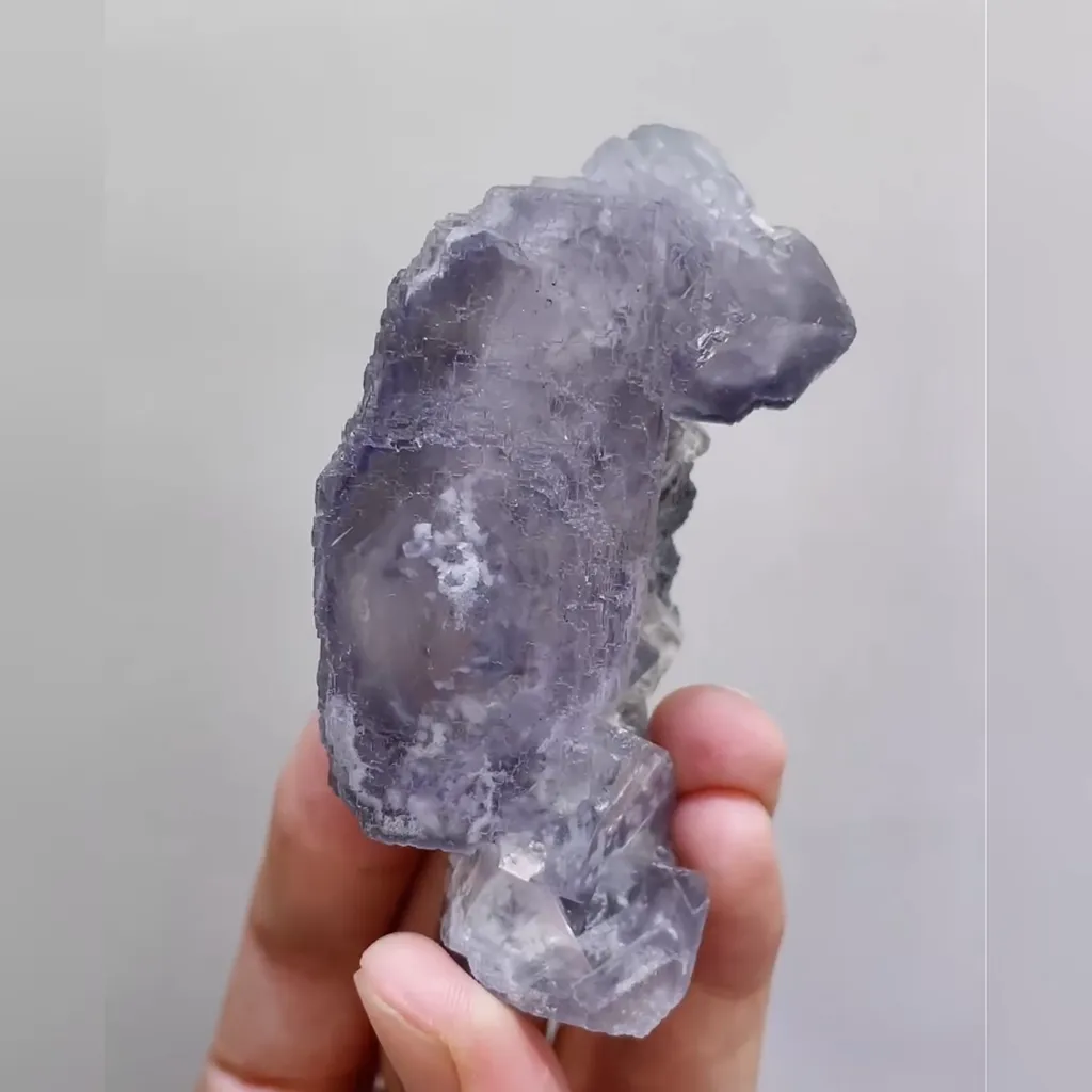 Natural Purple Cubic Fluorite comes from Yaogangxian,Hunan 85*35*35MM - image 5
