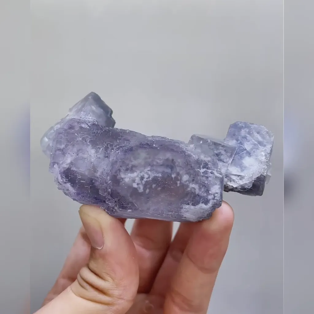 Natural Purple Cubic Fluorite comes from Yaogangxian,Hunan 85*35*35MM image