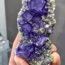 Natural Purple Cubic Fluorite comes from Yaogangxian,Hunan 95*45*30MM - image 3