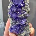 Natural Purple Cubic Fluorite comes from Yaogangxian,Hunan 95*45*30MM - image 4