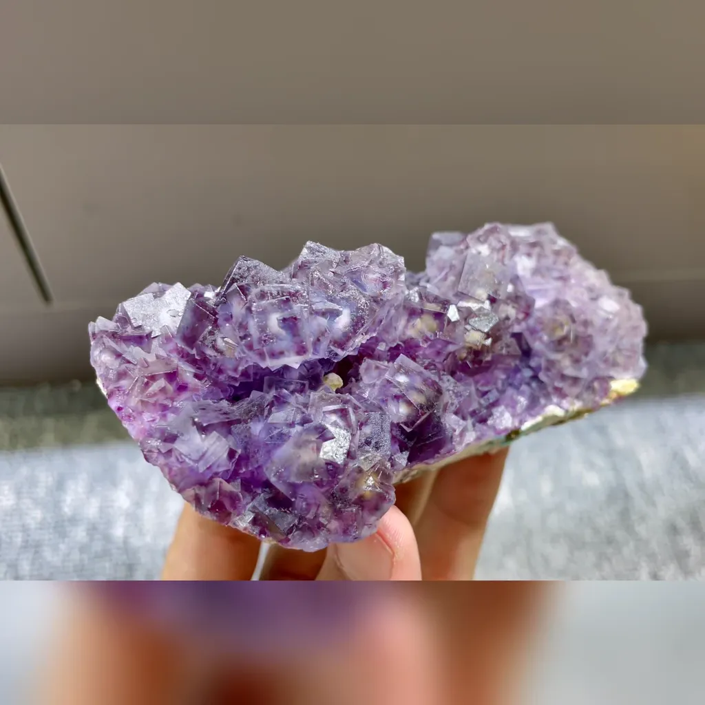 Natural Purple Cubic Fluorite comes from Yindu,Inner Mongolia 120*50*40MM - image 2