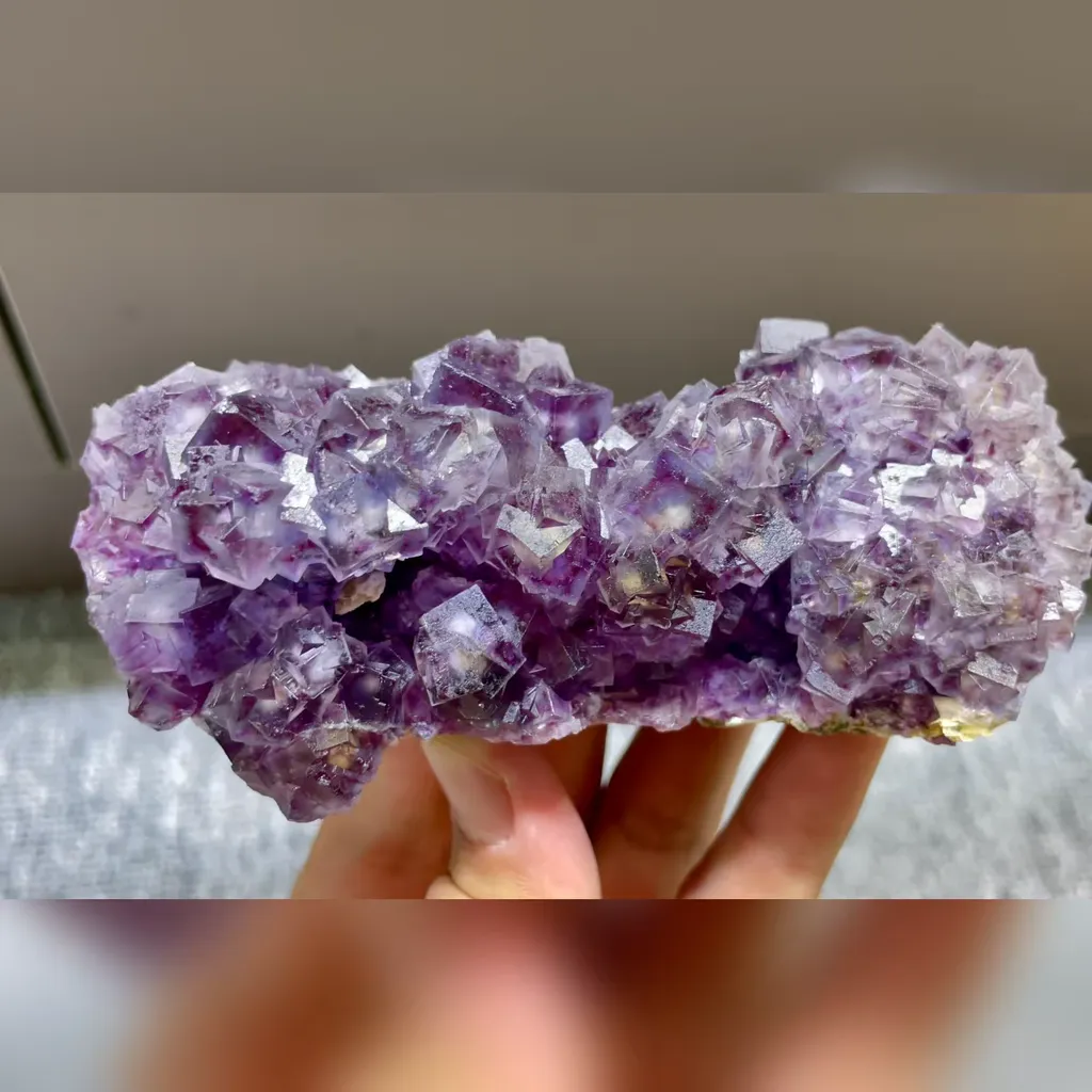 Natural Purple Cubic Fluorite comes from Yindu,Inner Mongolia 120*50*40MM - image 3