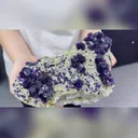 Natural Purple Cubic Fluorite comes from Yindu,Inner Mongolia 290*180*850MM - image 2