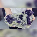 Natural Purple Cubic Fluorite comes from Yindu,Inner Mongolia 290*180*850MM - image 1