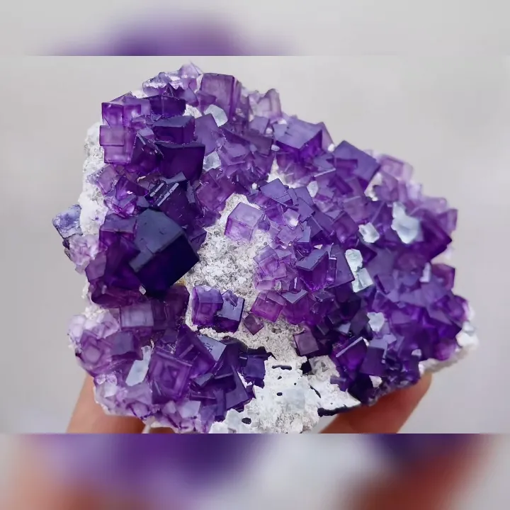 Natural Purple Cubic Fluorite comes from Zhejiang,China 100*80*30MM - image 3