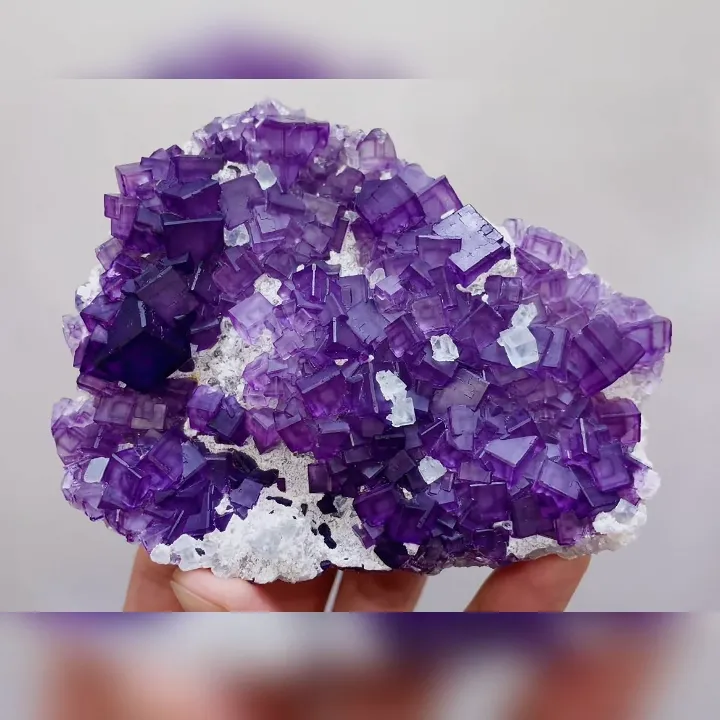 Natural Purple Cubic Fluorite comes from Zhejiang,China 100*80*30MM - image 4