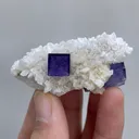 Natural Purple Cubic Fluorite & Dolomite,Mineral Specimen: Xinjiang,China（60*35*25MM） - image 5