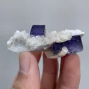 Natural Purple Cubic Fluorite & Dolomite,Mineral Specimen: Xinjiang,China（60*35*25MM） - image 2
