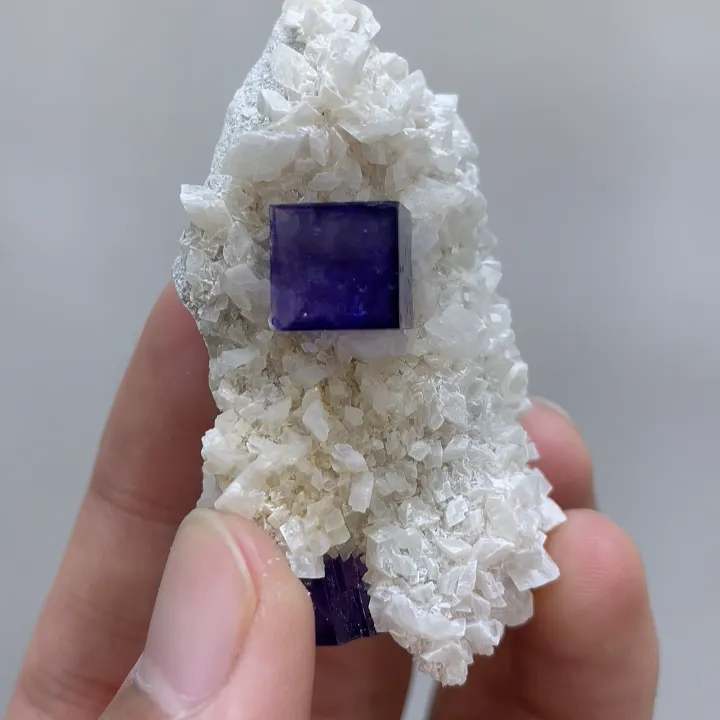 Natural Purple Cubic Fluorite & Dolomite,Mineral Specimen: Xinjiang,China（60*35*25MM） - image 3