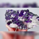 Natural Purple Cubic Fluorite & Epidote and Calcite, Mineral Specimen: Fujian,China (115*55*20MM) - image 4