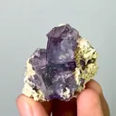 Natural Purple Cubic Fluorite & Mica,Mineral Specimen :Yaogangxian,Hunan (35*40*30mm) - image 3
