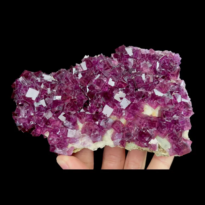 Natural Purple Cubic Fluorite, Mineral Specimen: Anhui,China (125*75*30MM) image