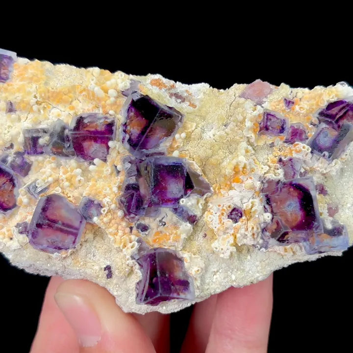 Natural Purple Cubic Fluorite, Mineral Specimen: Inner Mongolia,China (135*55*35MM) - image 4