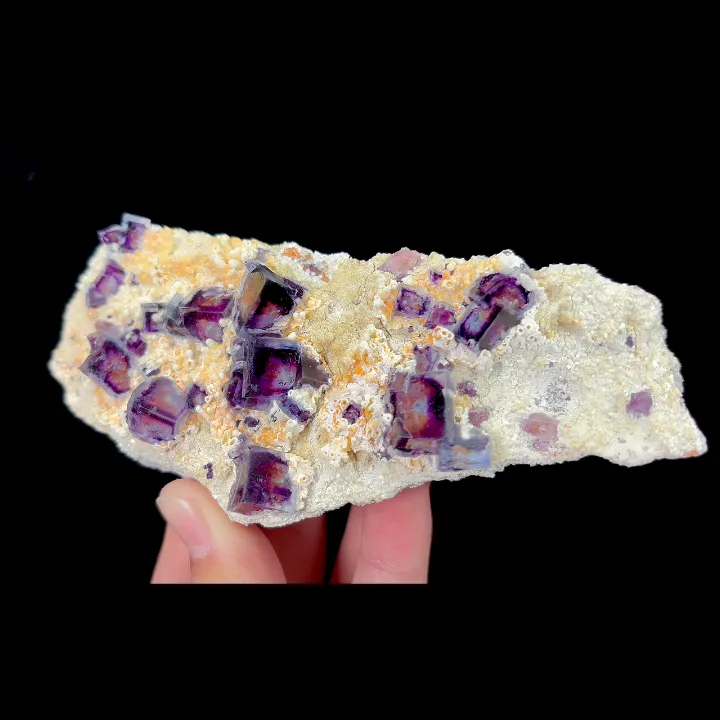 Natural Purple Cubic Fluorite, Mineral Specimen: Inner Mongolia,China (135*55*35MM) - image 2