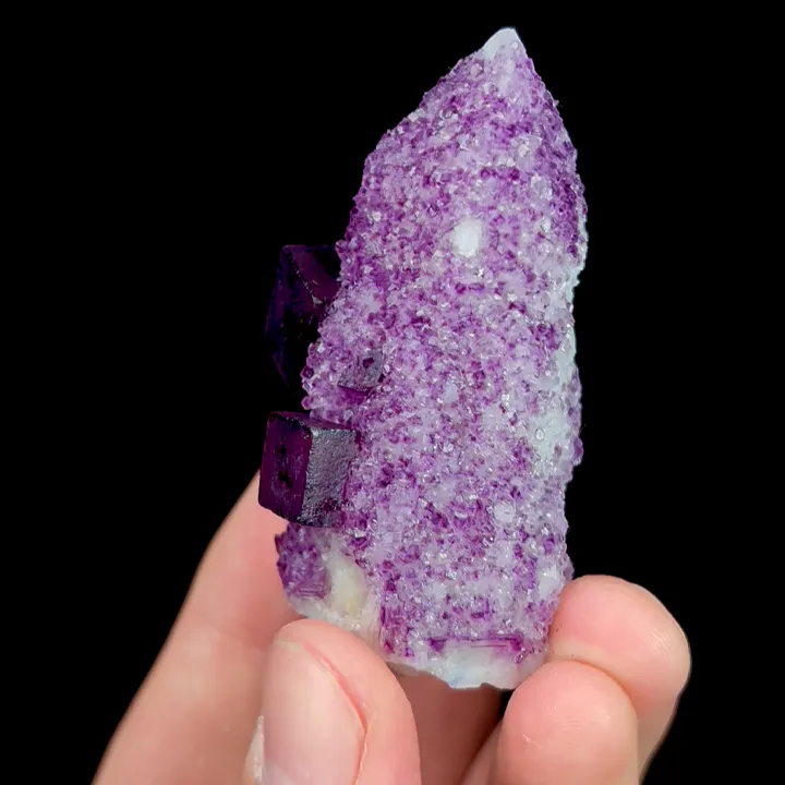 Natural Purple Cubic Fluorite, Mineral Specimen: Inner Mongolia,China (25*60*30MM) - image 4