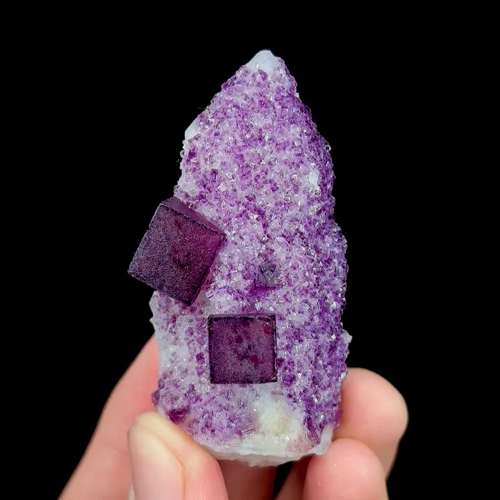 Natural Purple Cubic Fluorite, Mineral Specimen: Inner Mongolia,China (25*60*30MM) image
