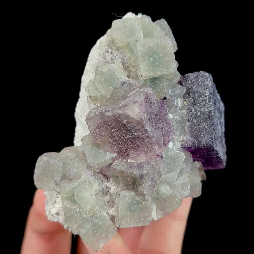 Natural Purple Cubic Fluorite, Mineral Specimen: Inner Mongolia,China (55*75*55MM) - image 3