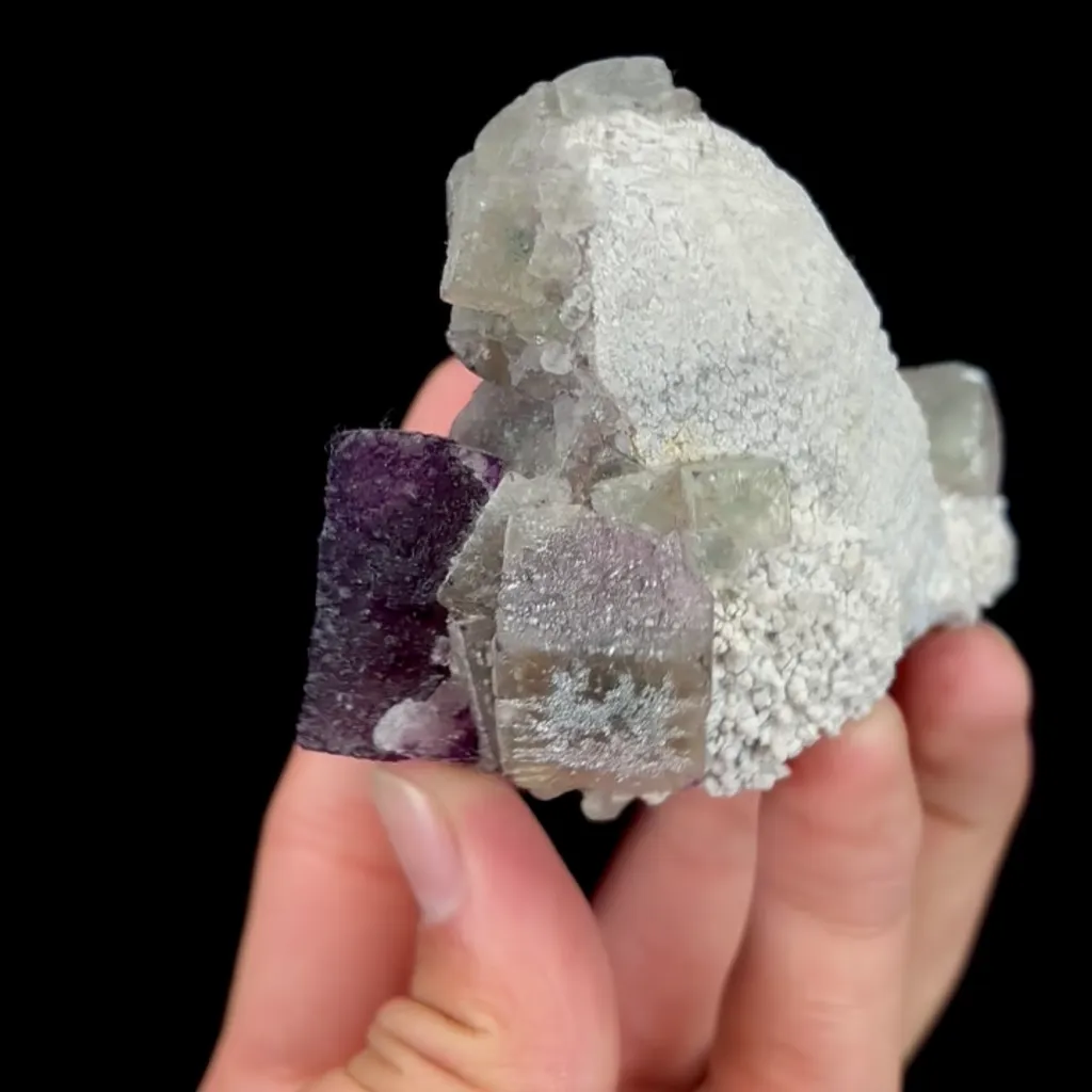 Natural Purple Cubic Fluorite, Mineral Specimen: Inner Mongolia,China (55*75*55MM) - image 5