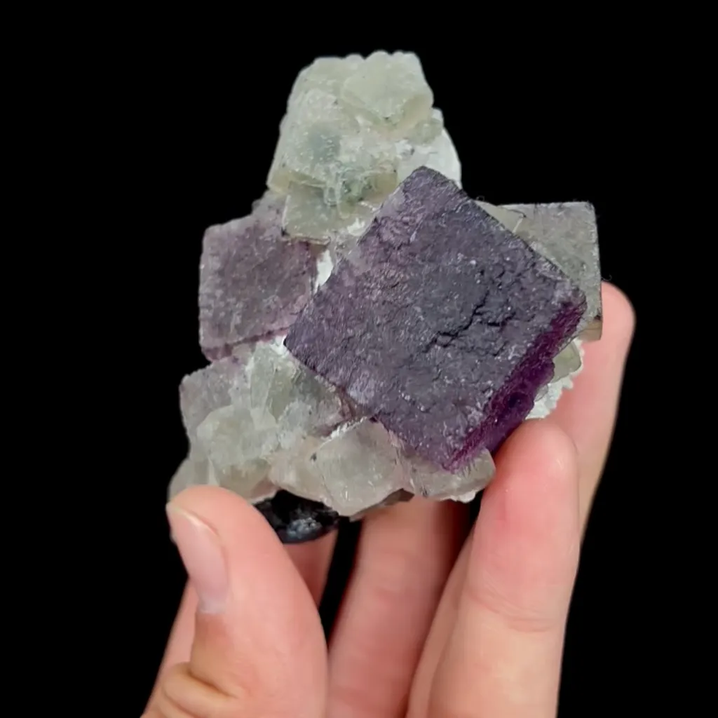 Natural Purple Cubic Fluorite, Mineral Specimen: Inner Mongolia,China (55*75*55MM) - image 4