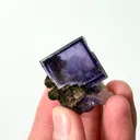 Natural Purple Cubic Fluorite, Mineral Specimen: Yaogangxian,Hunan (25*25*35MM) - image 4