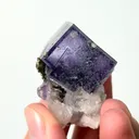 Natural Purple Cubic Fluorite, Mineral Specimen: Yaogangxian,Hunan (25*25*35MM) - image 5
