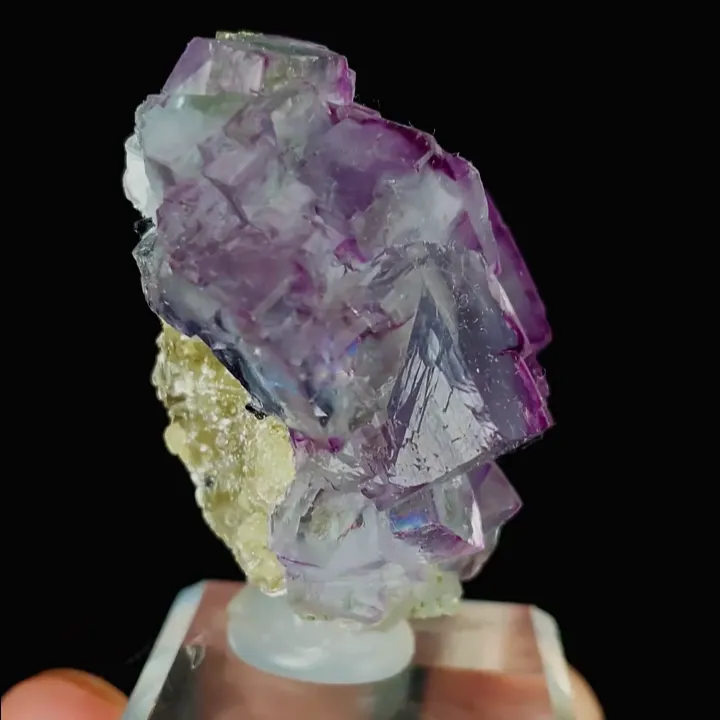 Natural Purple Cubic Fluorite, Mineral Specimen: Yaogangxian,Hunan (30*30*25MM) - image 3