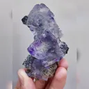 Natural Purple Cubic Fluorite & Mineral Specimen: Yaogangxian,Hunan (40*80*25mm) - image 6