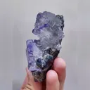 Natural Purple Cubic Fluorite & Mineral Specimen: Yaogangxian,Hunan (40*80*25mm) - image 3