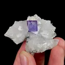 Natural Purple Cubic Fluorite, Mineral Specimen: Yaogangxian,Hunan (45*35*10MM) - image 4
