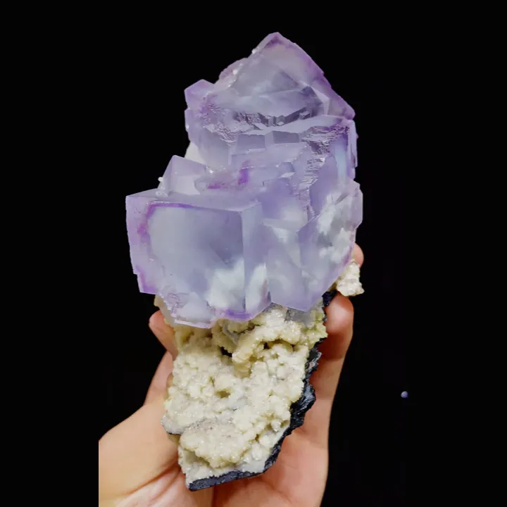 Natural Purple Cubic Fluorite, Mineral Specimen: Yaogangxian,Hunan (65*140*50mm) - image 3