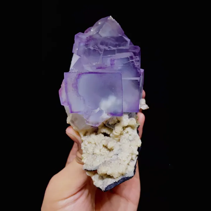 Natural Purple Cubic Fluorite, Mineral Specimen: Yaogangxian,Hunan (65*140*50mm) - image 5