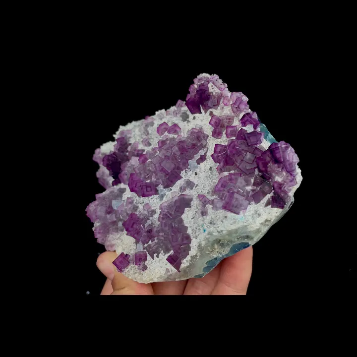 Natural Purple Cubic Fluorite, Mineral Specimen: Zhejiang,China (135*100*30MM) image