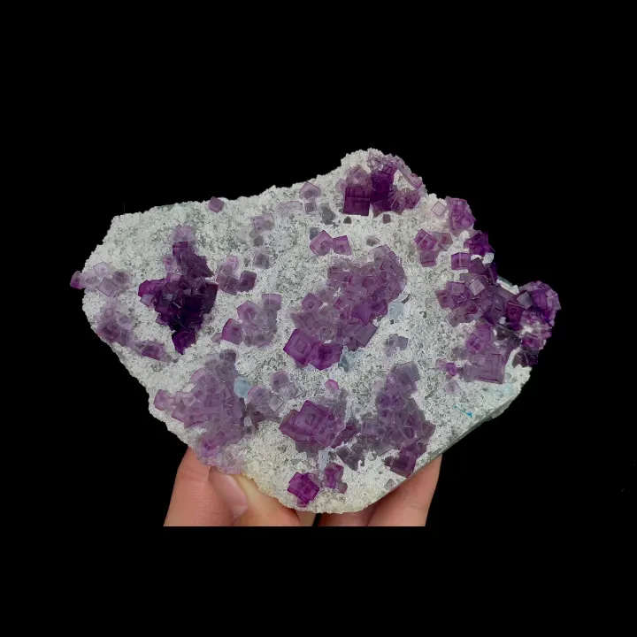 Natural Purple Cubic Fluorite, Mineral Specimen: Zhejiang,China (135*100*30MM) - image 4