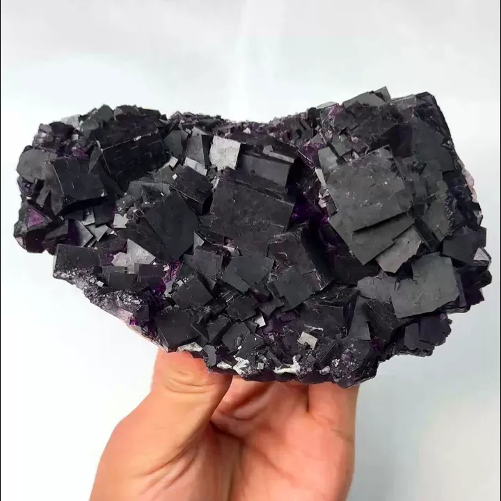 Natural Purple Cubic Fluorite, Mineral Specimen: Zhejiang,China (140*90*40MM) - image 5