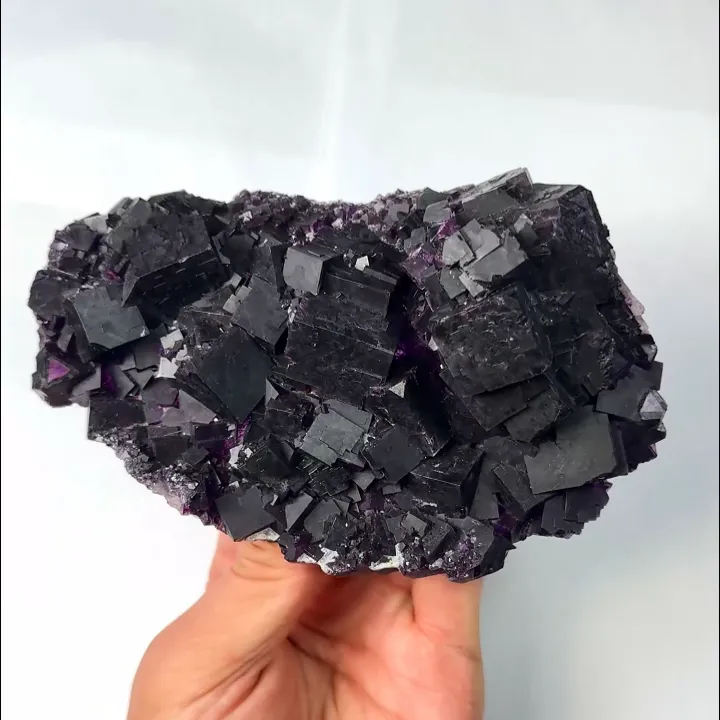 Natural Purple Cubic Fluorite, Mineral Specimen: Zhejiang,China (140*90*40MM) - image 4