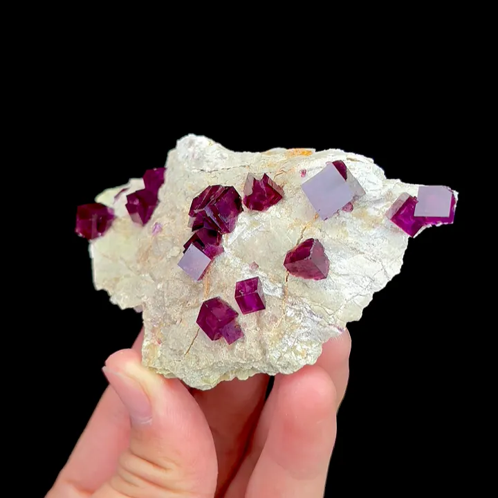 Natural Purple Cubic Fluorite, Mineral Specimen:Anhui,China (100*55*15MM) image