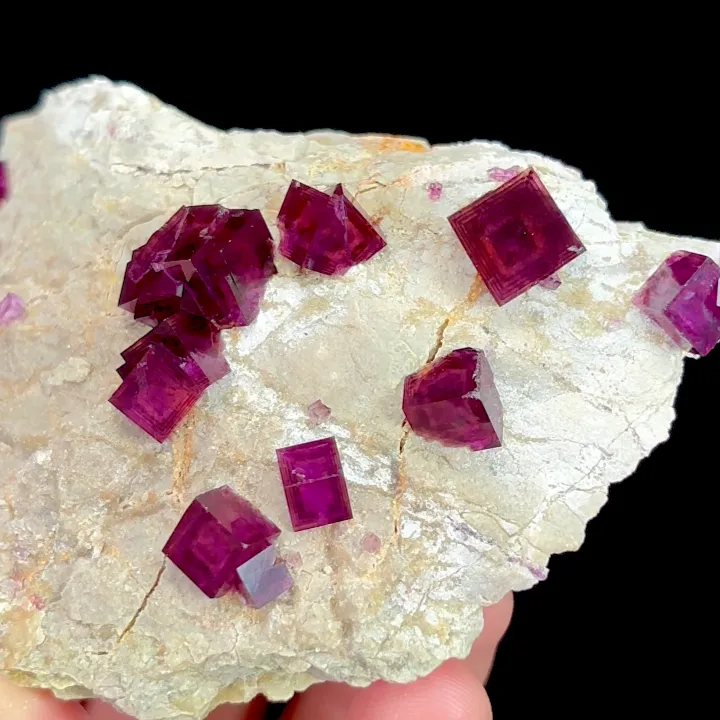 Natural Purple Cubic Fluorite, Mineral Specimen:Anhui,China (100*55*15MM) - image 4